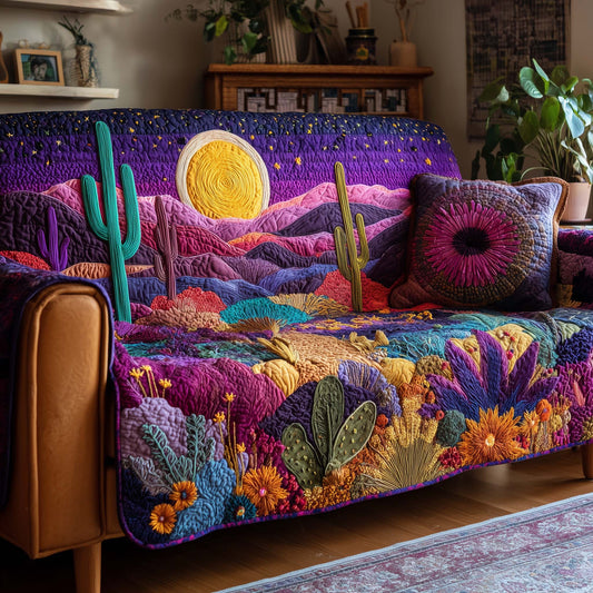 Sunset Desert Vibe Quilted Sofa Cover GFTOHD12748