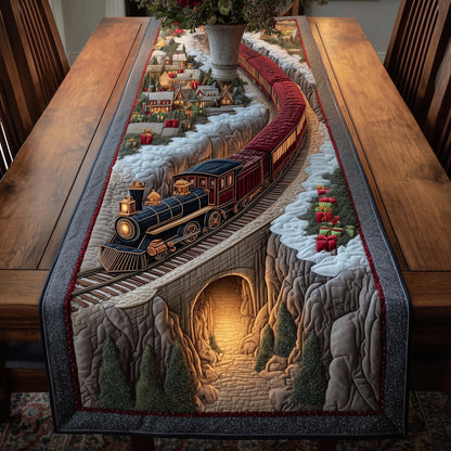 Christmas Train Quilted Table Runner GFTOHD12782