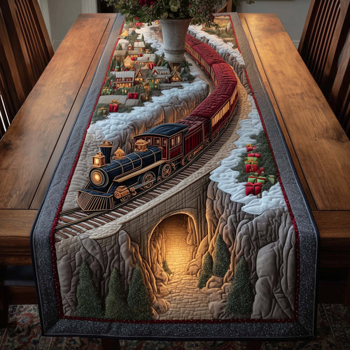 Christmas Train Quilted Table Runner GFTOHD12782