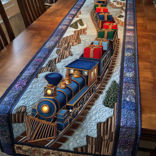 Christmas Train Quilted Table Runner GFTOHD12784