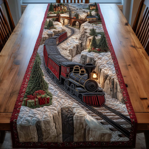 Christmas Train Quilted Table Runner GFTOHD12787