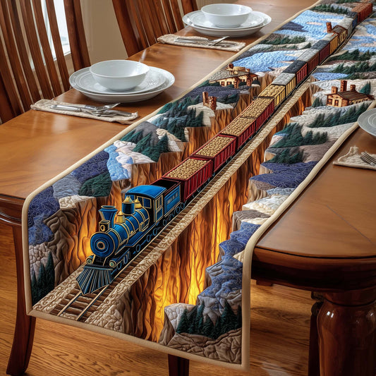 Christmas Train Quilted Table Runner GFTOHD12791