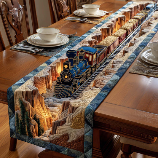 Christmas Train Quilted Table Runner GFTOHD12792