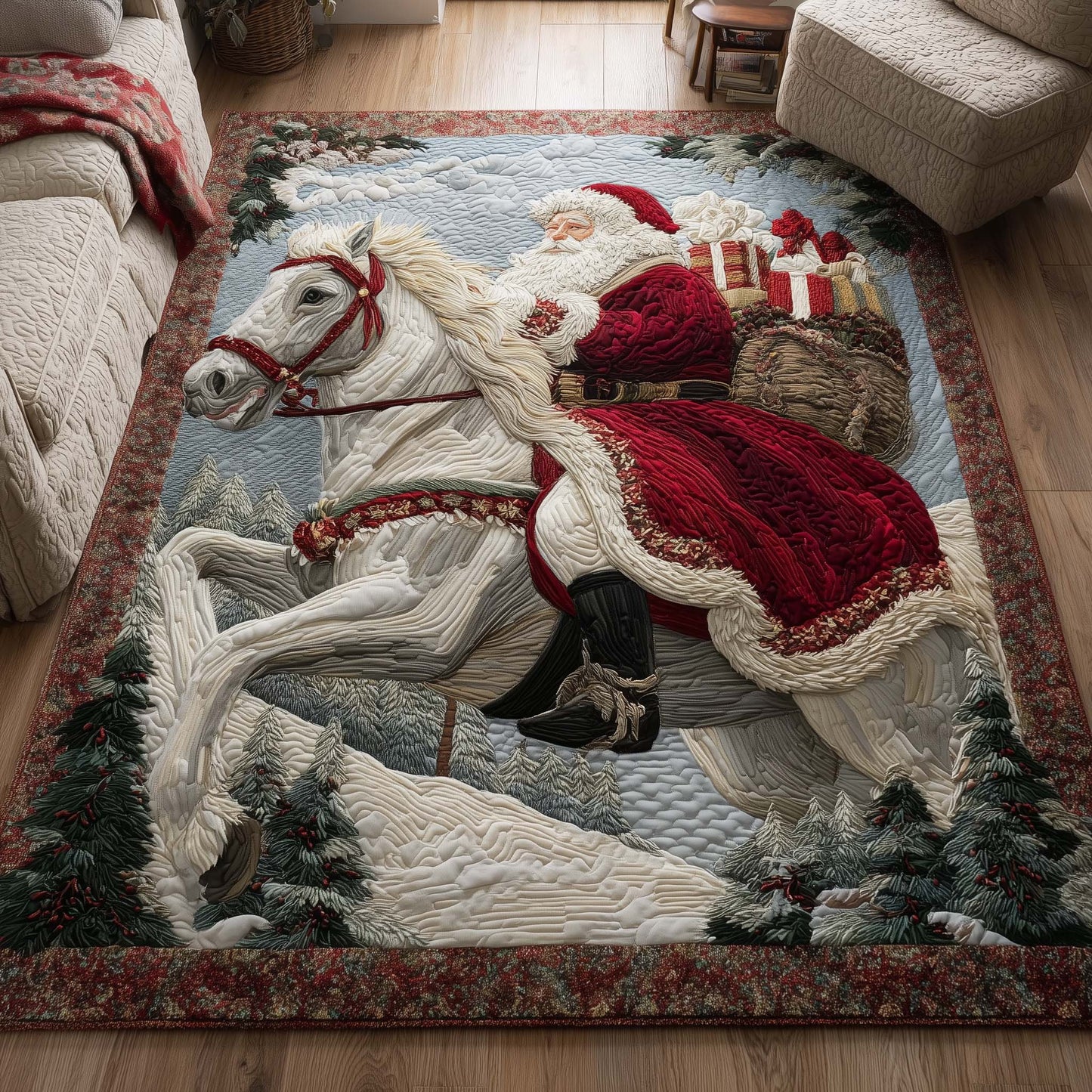 Santa Journey Area Rug GFTOHD12797