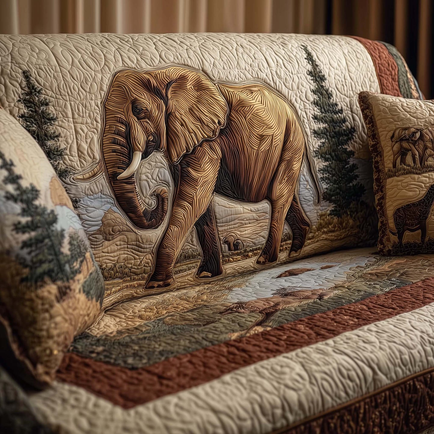 Majestic Safari King Quilted Sofa Cover GFTOHD12935