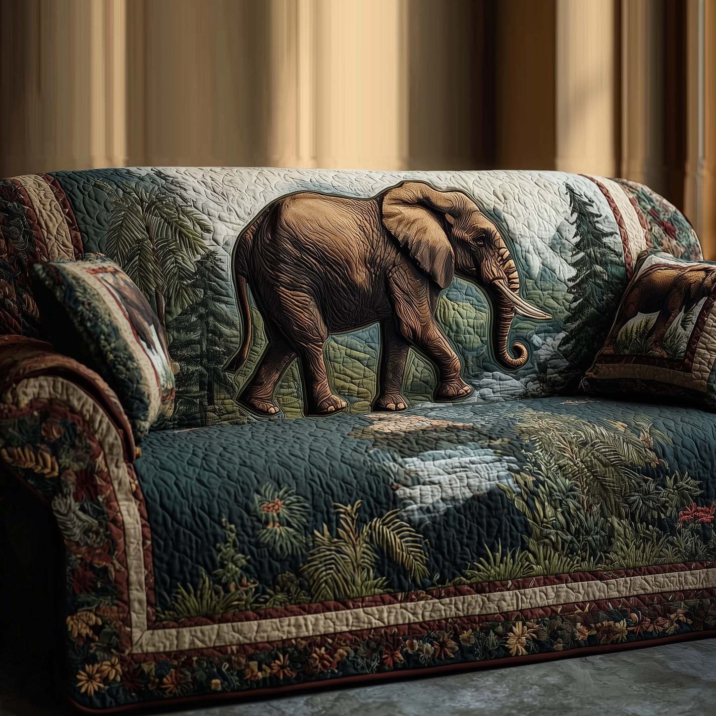 Majestic Safari King Quilted Sofa Cover GFTOHD12938