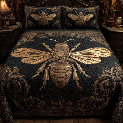 Bee Heaven 3-Piece Quilted Bedding Set GFTOHD12983