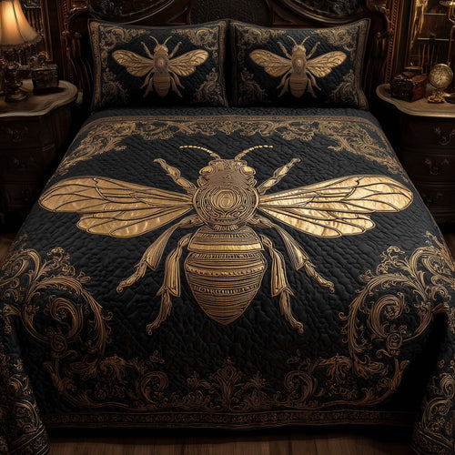 Bee Heaven 3-Piece Quilted Bedding Set GFTOHD12983