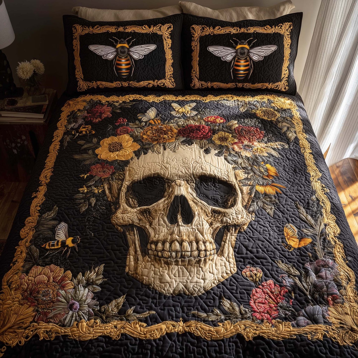 Bee Heaven 3-Piece Quilted Bedding Set GFTOHD12988