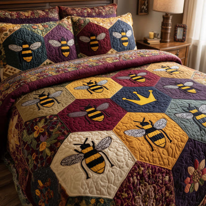 Bee Heaven 3-Piece Quilted Bedding Set GFTOHD12991