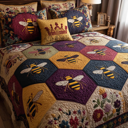 Bee Heaven 3-Piece Quilted Bedding Set GFTOHD12992