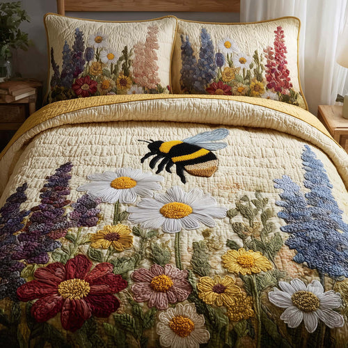 Bee Heaven 3-Piece Quilted Bedding Set GFTOHD12993