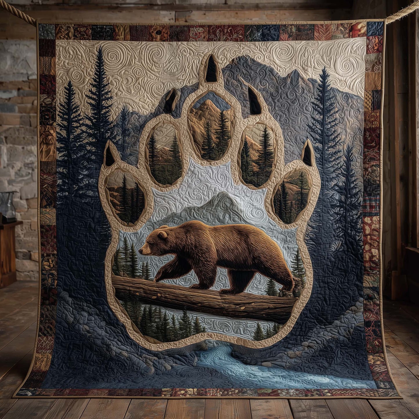 Majestic Bear Quilted Blanket GFTOHD13003