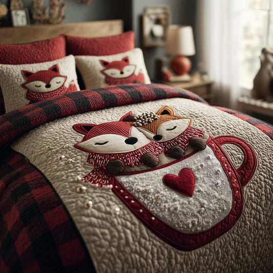 Valentine Couple 3-Piece Quilted Bedding Set GFTOHD13013