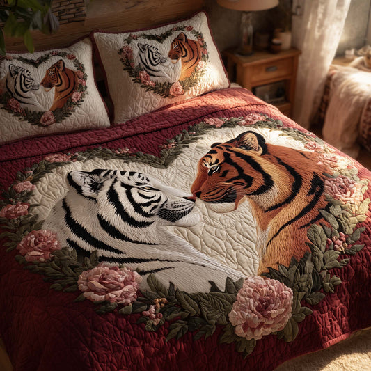 Valentine Couple 3-Piece Quilted Bedding Set GFTOHD13017