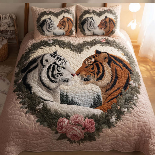 Valentine Couple 3-Piece Quilted Bedding Set GFTOHD13018
