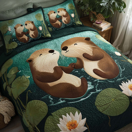 Valentine Couple 3-Piece Quilted Bedding Set GFTOHD13021