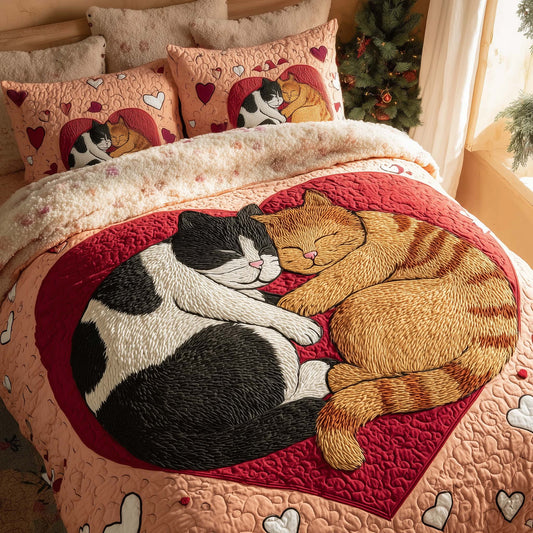 Valentine Couple 3-Piece Quilted Bedding Set GFTOHD13022