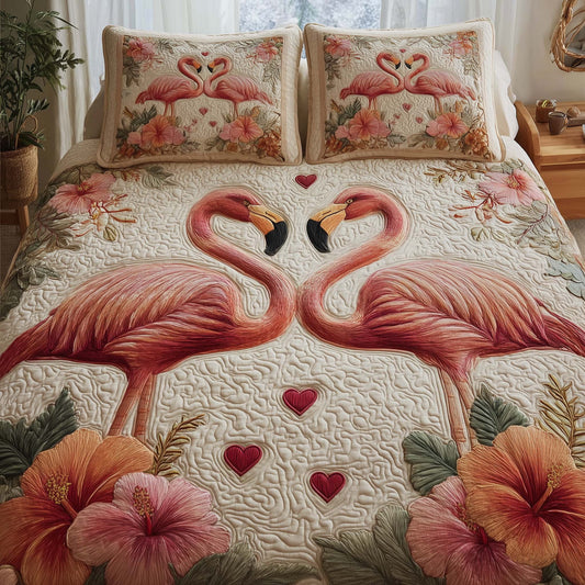 Valentine Couple 3-Piece Quilted Bedding Set GFTOHD13024