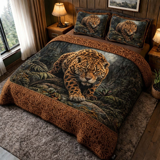 Majestic Jaguar 3-Piece Quilted Bedding Set GFTOHD13042