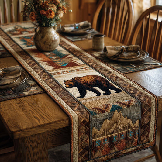 Native Bear Quilted Table Runner GFTOHD13049