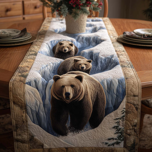 Family Bear Journey Quilted Table Runner GFTOHD13055