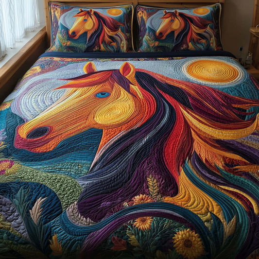 Horse Spirit 3-Piece Quilted Bedding Set GFTOHD13061