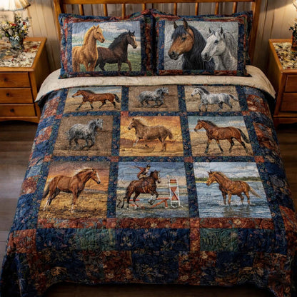 Horse Spirit 3-Piece Quilted Bedding Set GFTOHD13064
