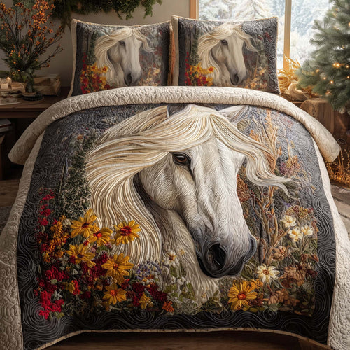 Horse Spirit 3-Piece Quilted Bedding Set GFTOHD13067