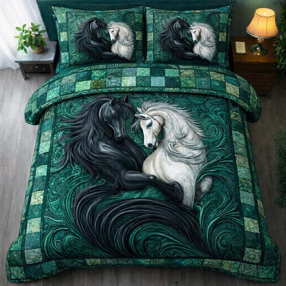 Horse Spirit 3-Piece Quilted Bedding Set GFTOHD13069