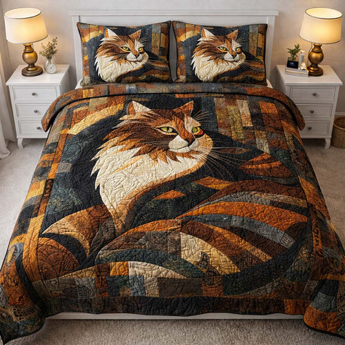 Mystic Cat 3-Piece Quilted Bedding Set GFTOHD13078