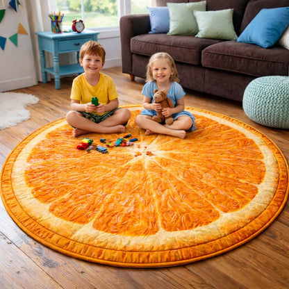 Orange Slice Fun Quilted Round Mat GFTOHD13127