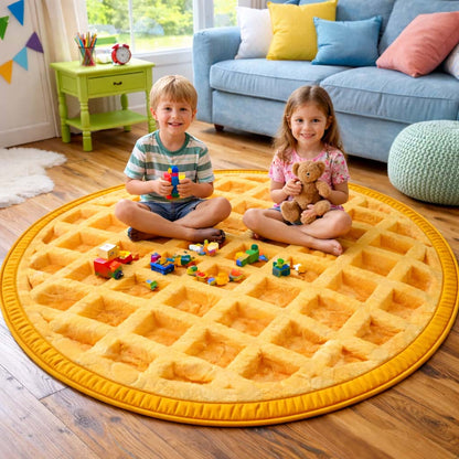 Waffle Playtime Quilted Round Mat GFTOHD13129
