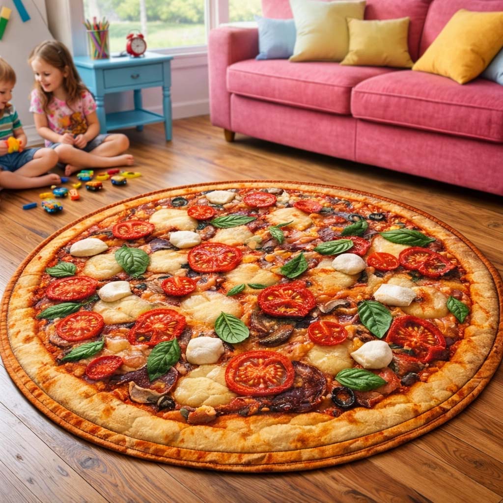 Garden Pizza Quilted Round Mat GFTOHD13130