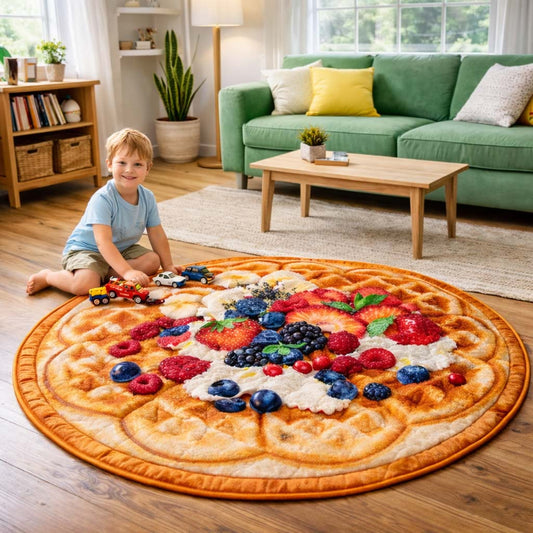 Berry Waffle Delight Quilted Round Mat GFTOHD13135