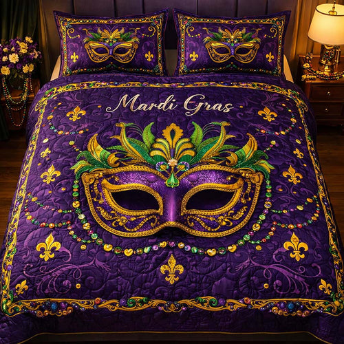 Royal Masquerade 3-Piece Quilted Bedding Set GFTOHD13140