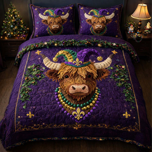 Mardi Highland 3-Piece Quilted Bedding Set GFTOHD13146