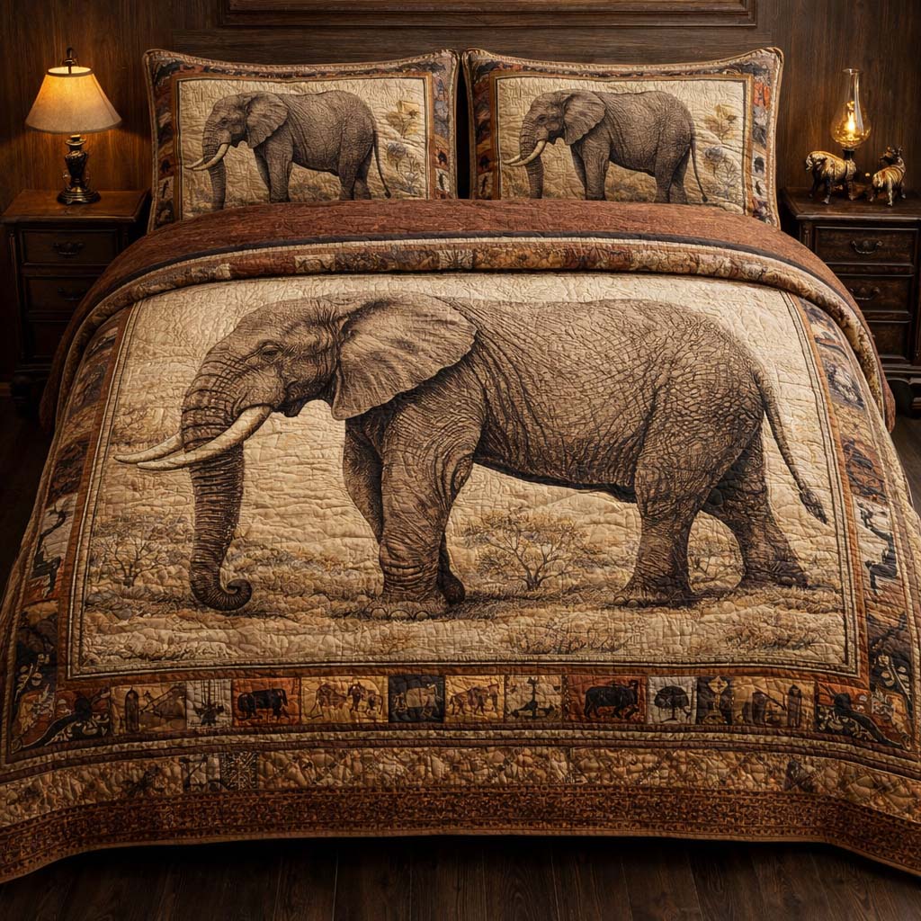 Savanna Majesty 3-Piece Quilted Bedding Set GFTOHD13157