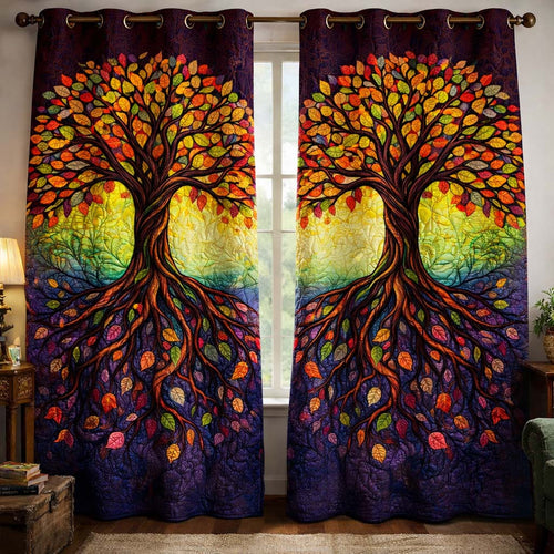 Autumn Radiance Tree Quilted Curtains GFTOHD13287