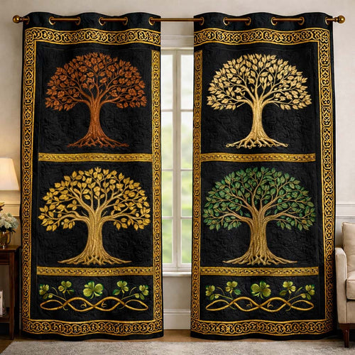 Four Seasons Tree Quilted Curtains GFTOHD13291