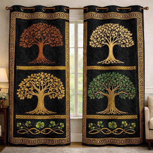 Four Seasons Tree Quilted Curtains GFTOHD13291