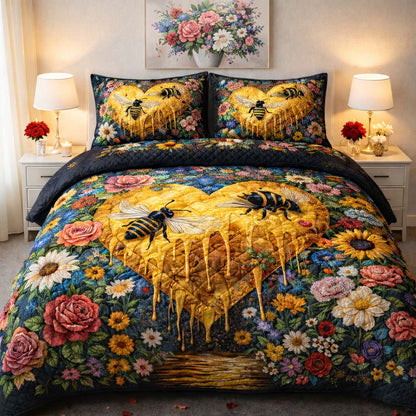 Honeybee Love Heart Duvet Cover Set GFTOHD13299