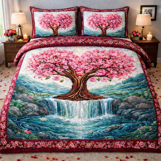 Cherry Blossom Falls Duvet Cover Set GFTOHD13301
