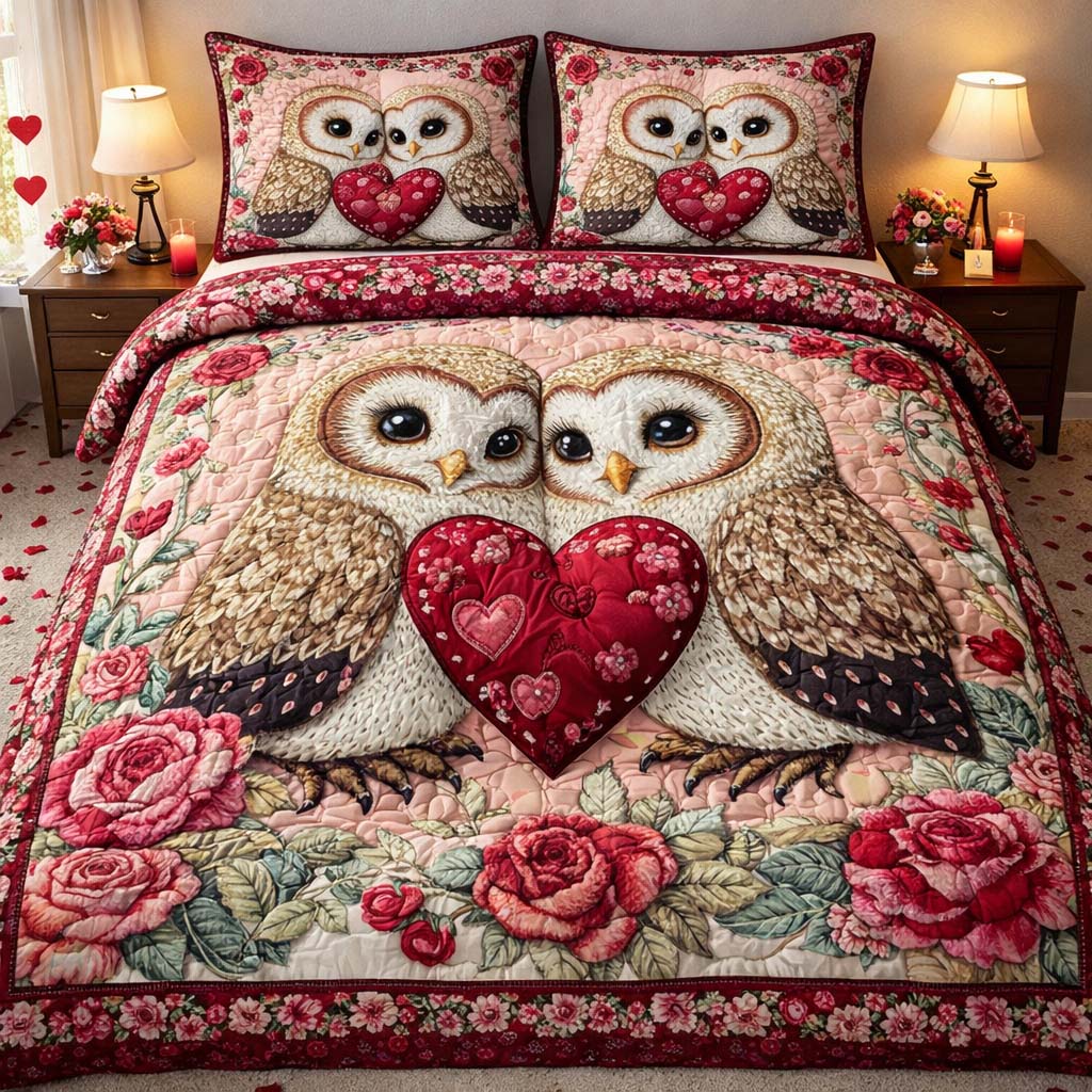 Owl Lovebirds Duvet Cover Set GFTOHD13302
