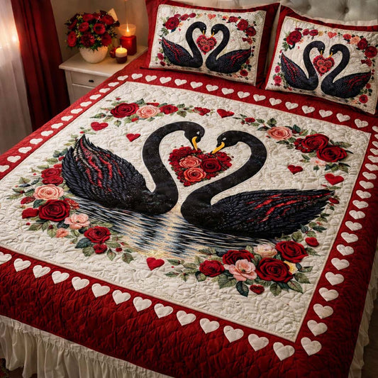 Black Swan Love Duvet Cover Set GFTOHD13305