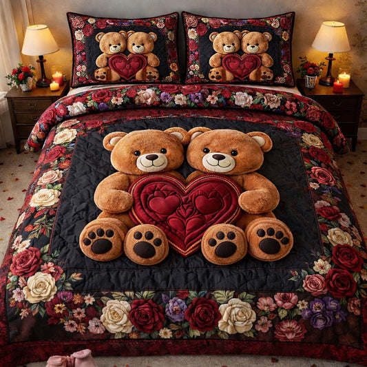 Teddy Heart Duo Duvet Cover Set GFTOHD13310