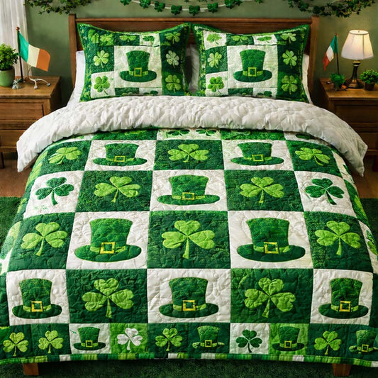 Emerald Clover Patch Duvet Cover Set GFTOHD13316