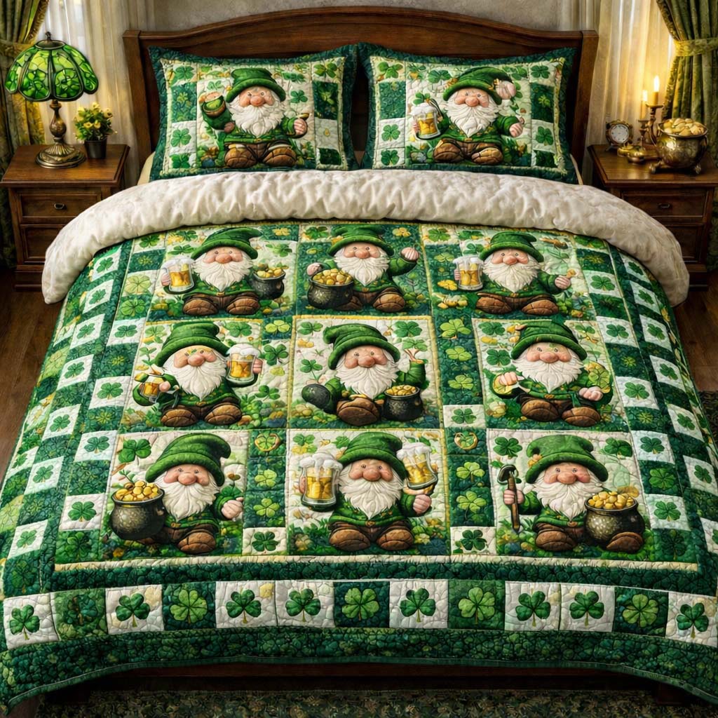 Gnome Gold Cheer Duvet Cover Set GFTOHD13318