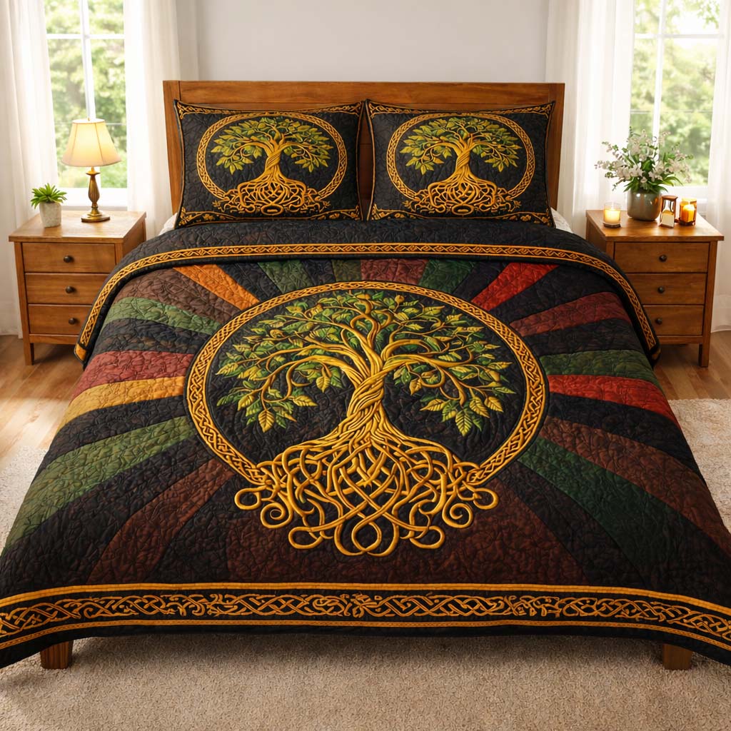 Golden Life Tree Duvet Cover Set GFTOHD13325