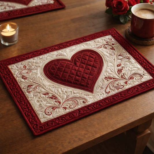 Crimson Heartloom Quilted Place Mat GFTOHD13338